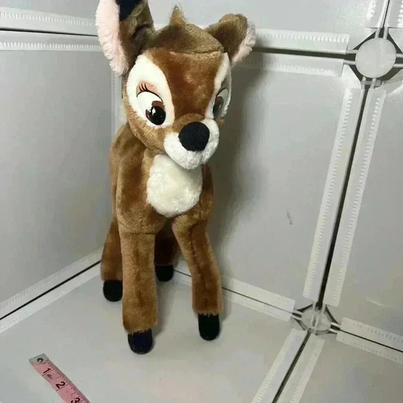 Vintage Disney Bambi Plush Stuffed Animal Posable Legs 1980s Walt Disney - Picture 1 of 7